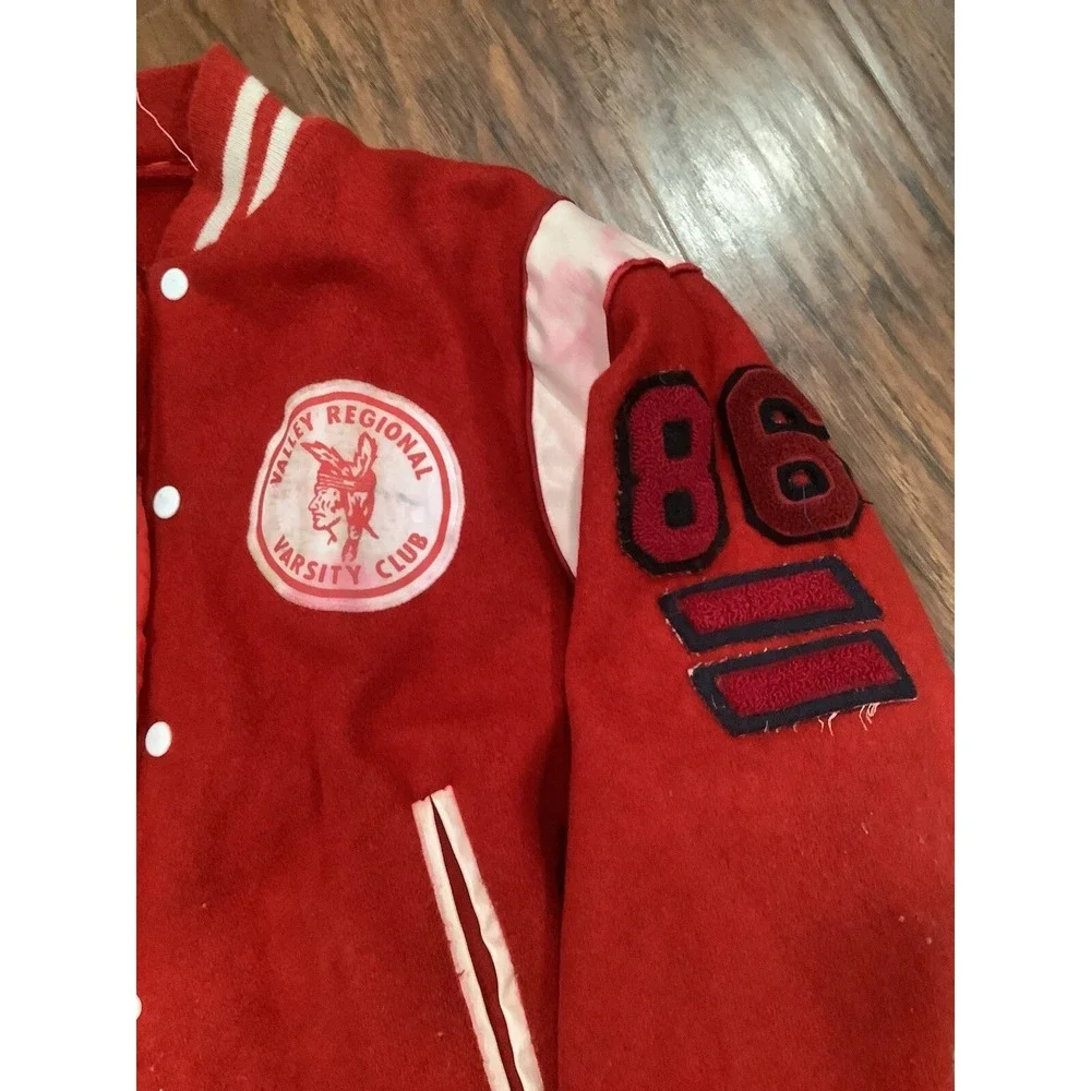 Vintage 60s 70s Hewitt Mfg. Corp Letterman Varsity Jacket  Stitch Size 42